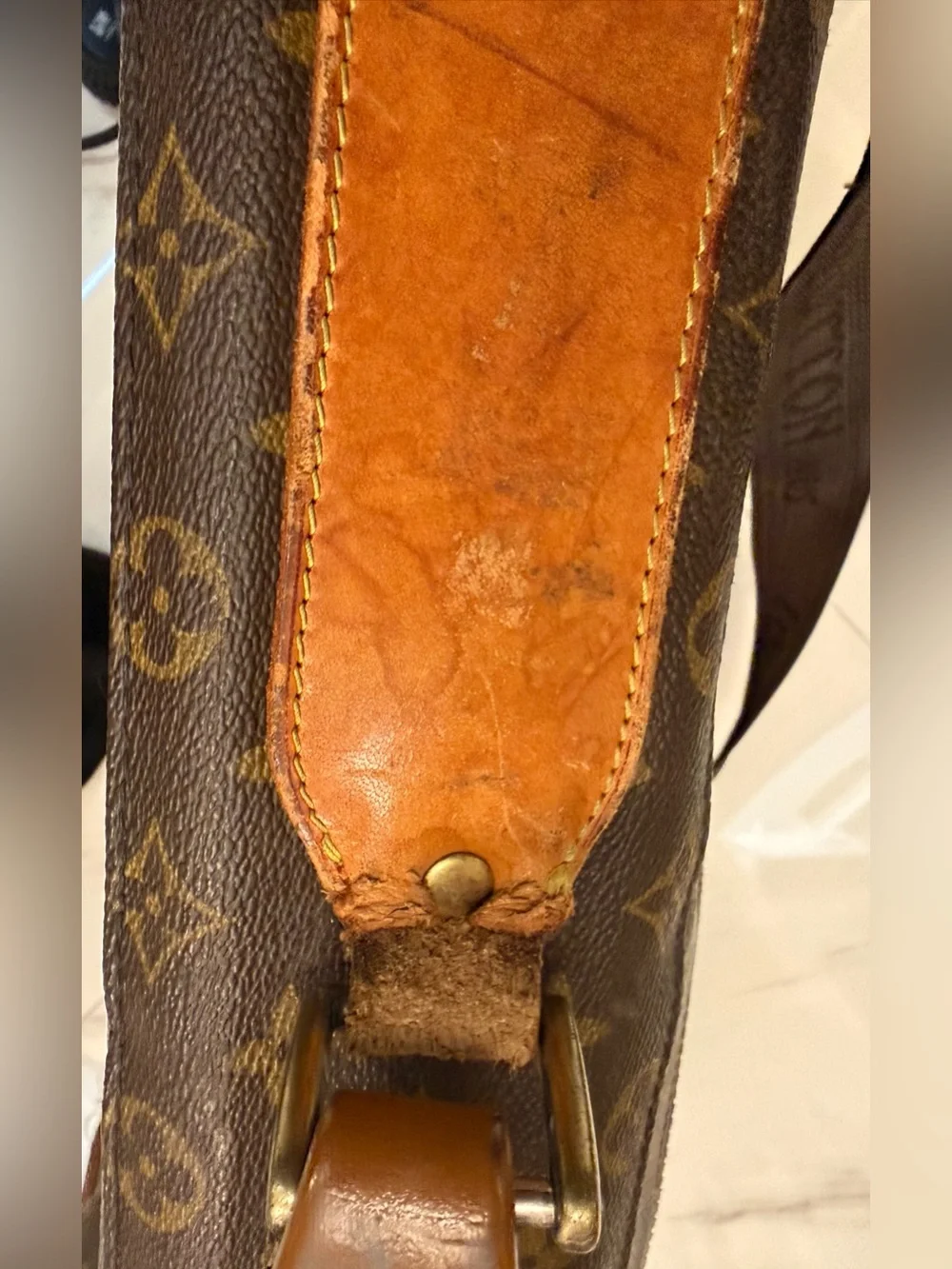 Louis Vuitton Monogram Canvas Travel Garment Bag with Tan Trim